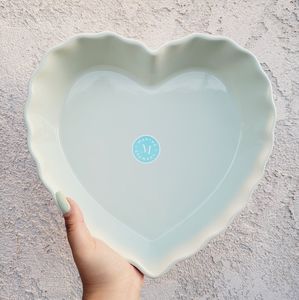 Martha Stewart Mint Heart Shaped Pie Dish